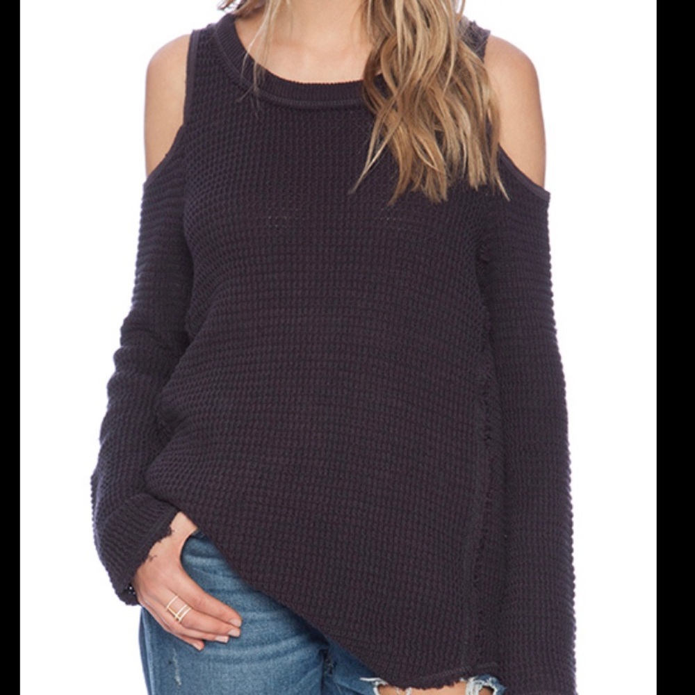 Free People Sunrise Cold Shoulder Sweater